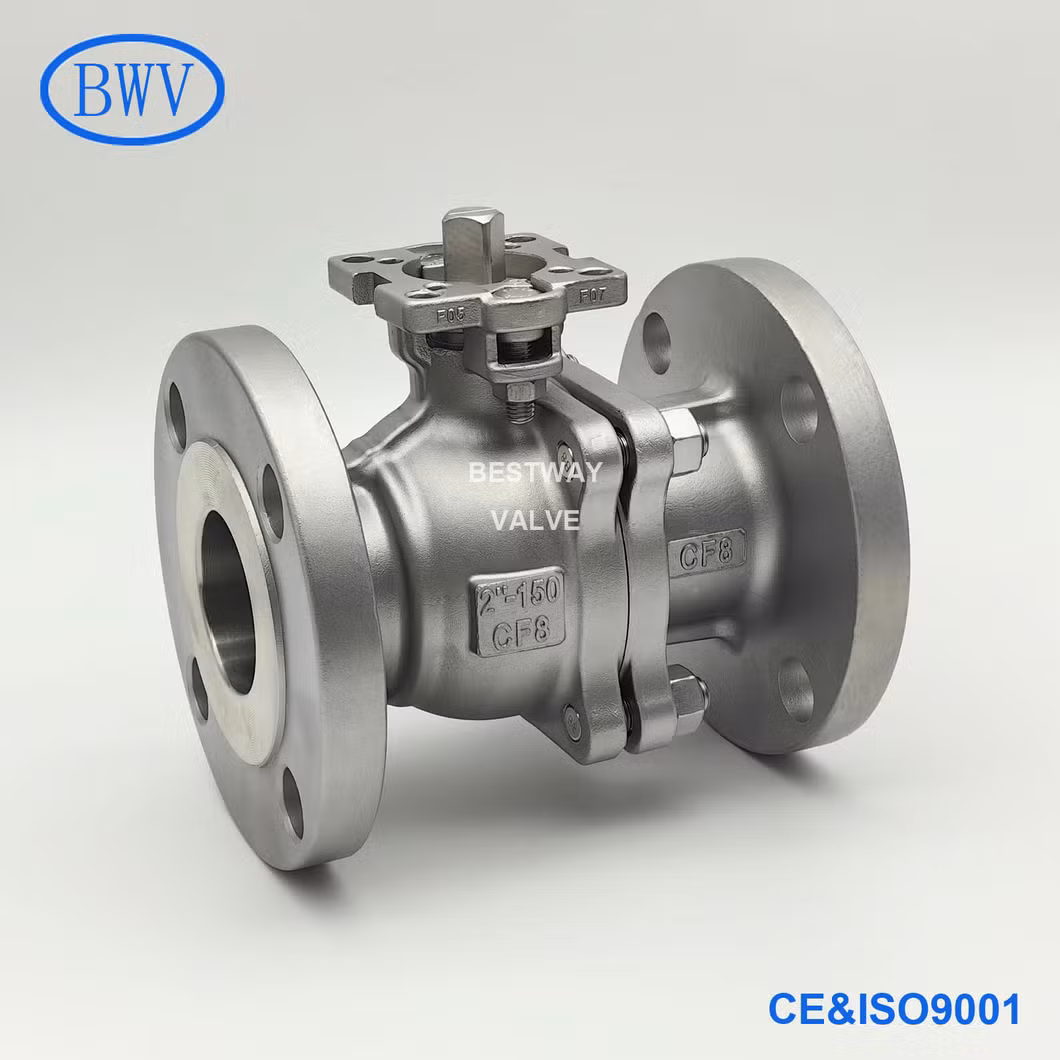 2 Inch ISO5211 Mounting Pad Class 150 CF8 CF8m Flanged Stainless Steel Ball Valves
