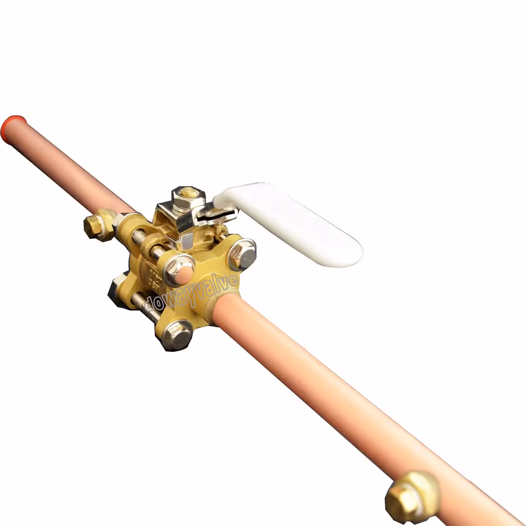 Customized Best Price 600wog Brass Medical Gas Ball Valve with Brazing Copper