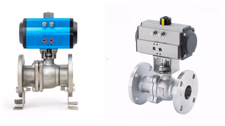 Pneumatic Floating Flange Type Ball Valve