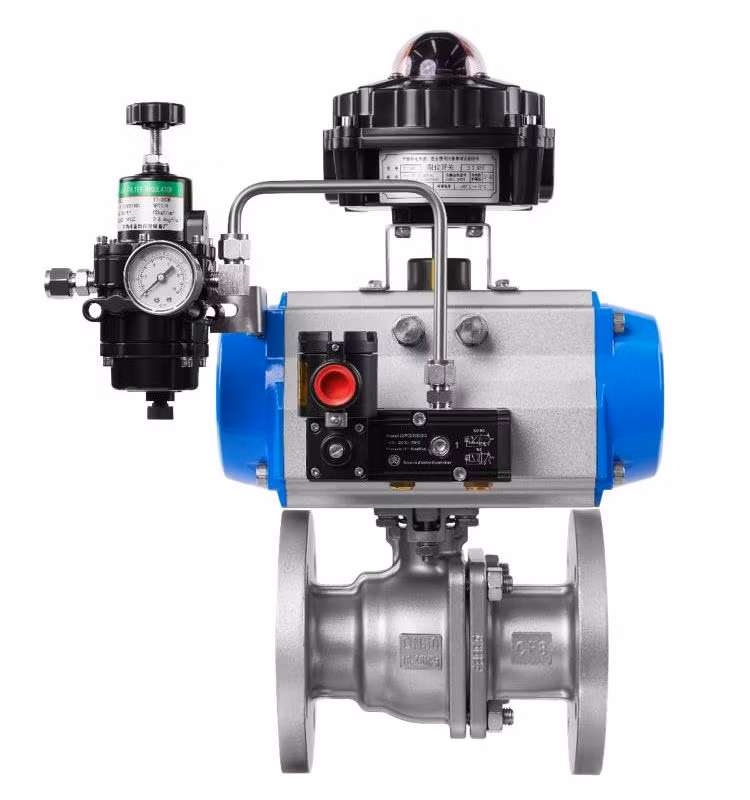 Hollysys A450-O Pneumatic/Electric Fire-Proof Anti-Static Anti-Blowout Floating Soft/Hard Seal Ball Valve