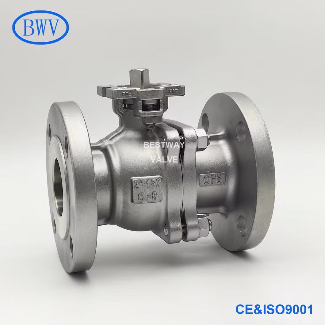 2 Inch ISO5211 Mounting Pad Class 150 CF8 CF8m Flanged Stainless Steel Ball Valves