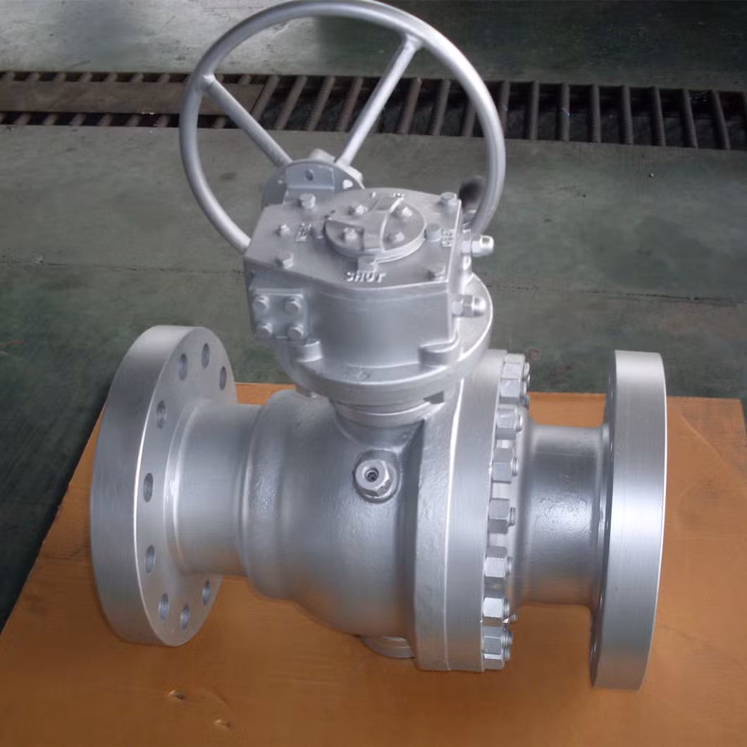 API 6D 8" 600# RF A351-CF8m Full Bore Raised Face Bare Stem A105n Body Trunnion Mounted Ball Valve