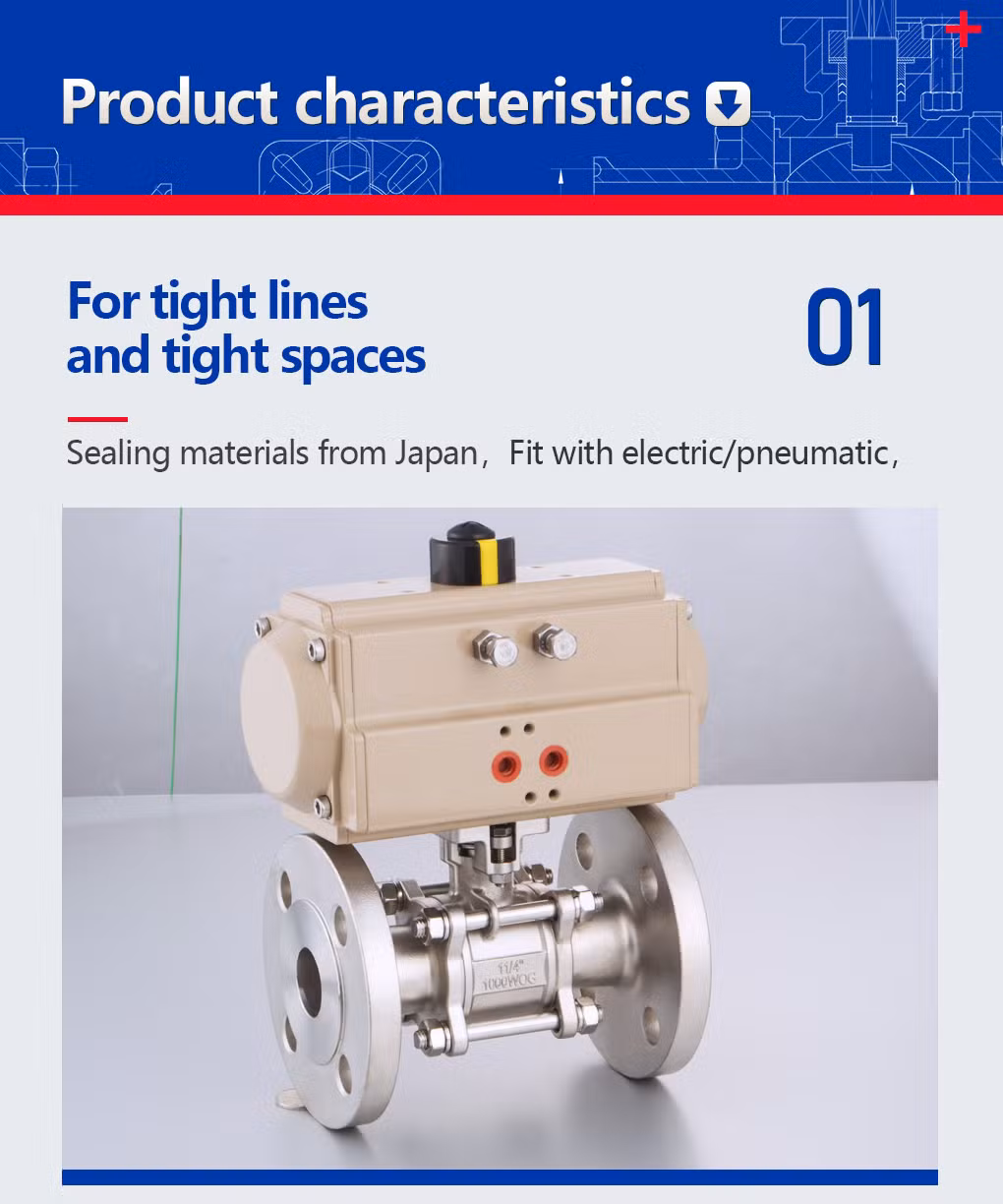 Dico Stainless Steel SS304 Side Entry 3PC Flange Floating Ball Valve