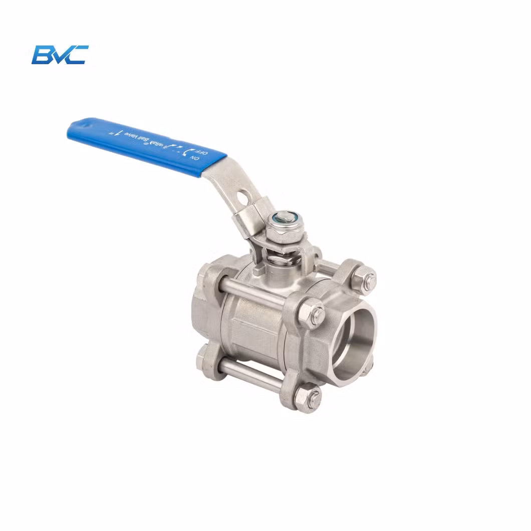1 Inch 3 Piece Socket Weld NPT Bsp CF8 CF8m SS316 Body PTFE Rptfe Peek Seat Liquid Ball Valve
