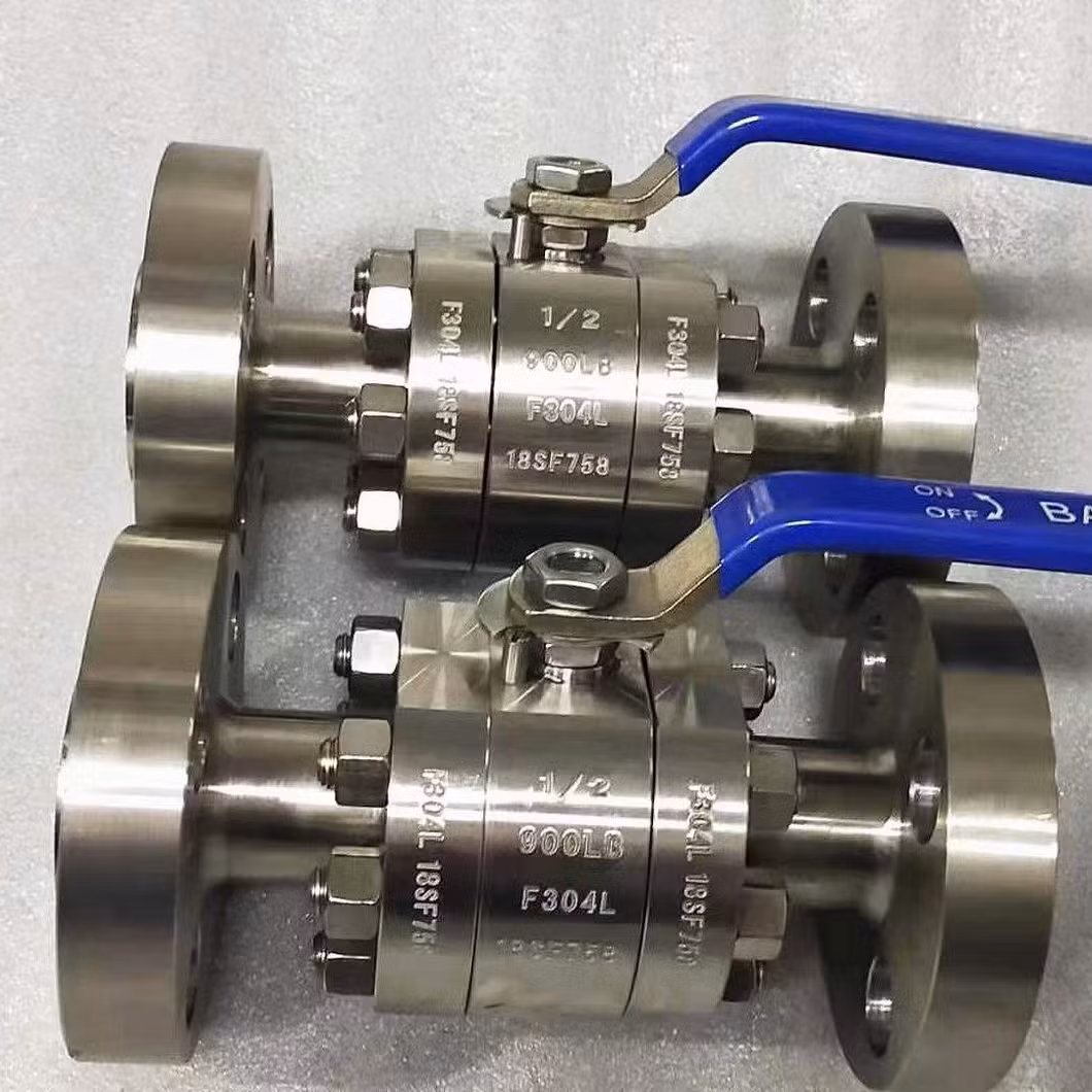 Stainless Steel Valves Body/Ball SS304 PTFE Seat Flange 3-Way Floating Ball Valve with ISO CE