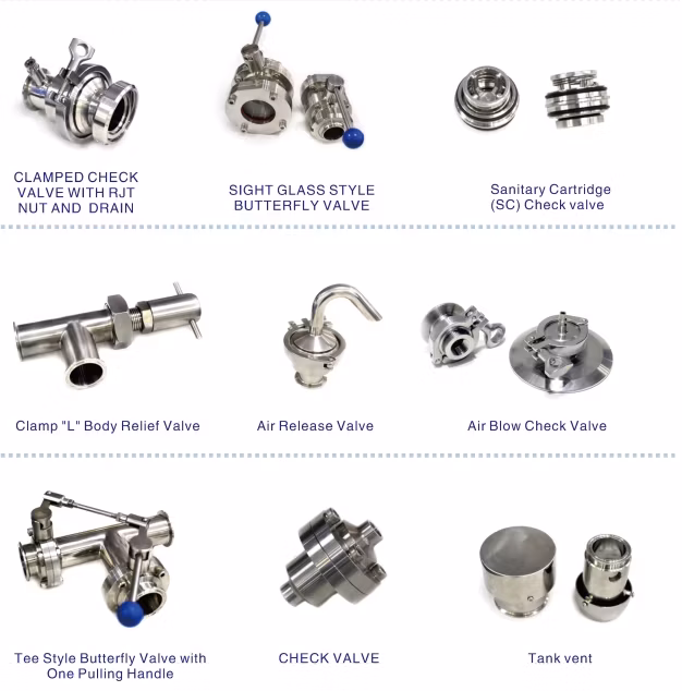 50mm to 38mm Stainless Steel Reducer Ball Type Hygienic Check Valve for Milk Equipment