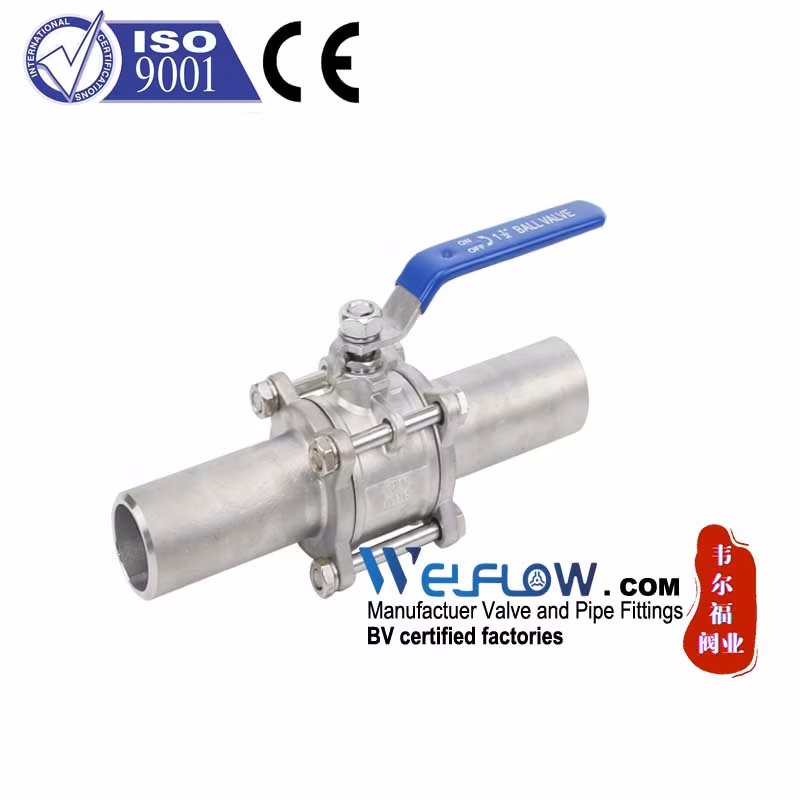 Pneumatic Three Piece Ball Valve Screw Port Screw Thread High Temperature Steam Explosion-Proof Switch Cut-off Valve