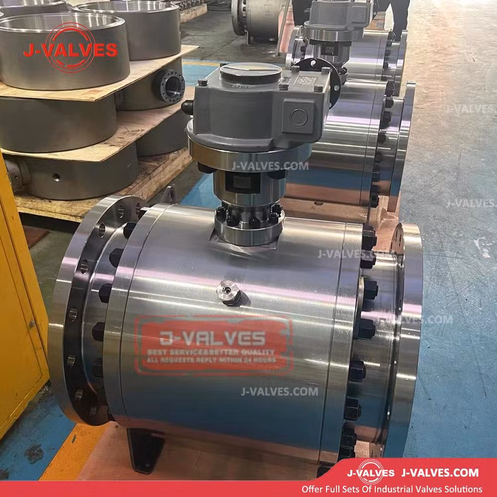 J-Valves API6d 3PC Trunnion Mounted Full Bore High Pressure Fixed Ball Valve