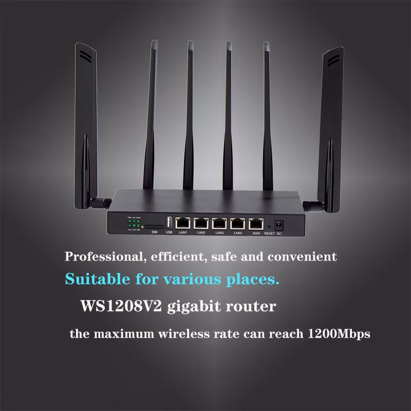Gigabit Dual Band WiFi Router 5g Chipset Mt7621A 1200Mbps 5g LTE Router