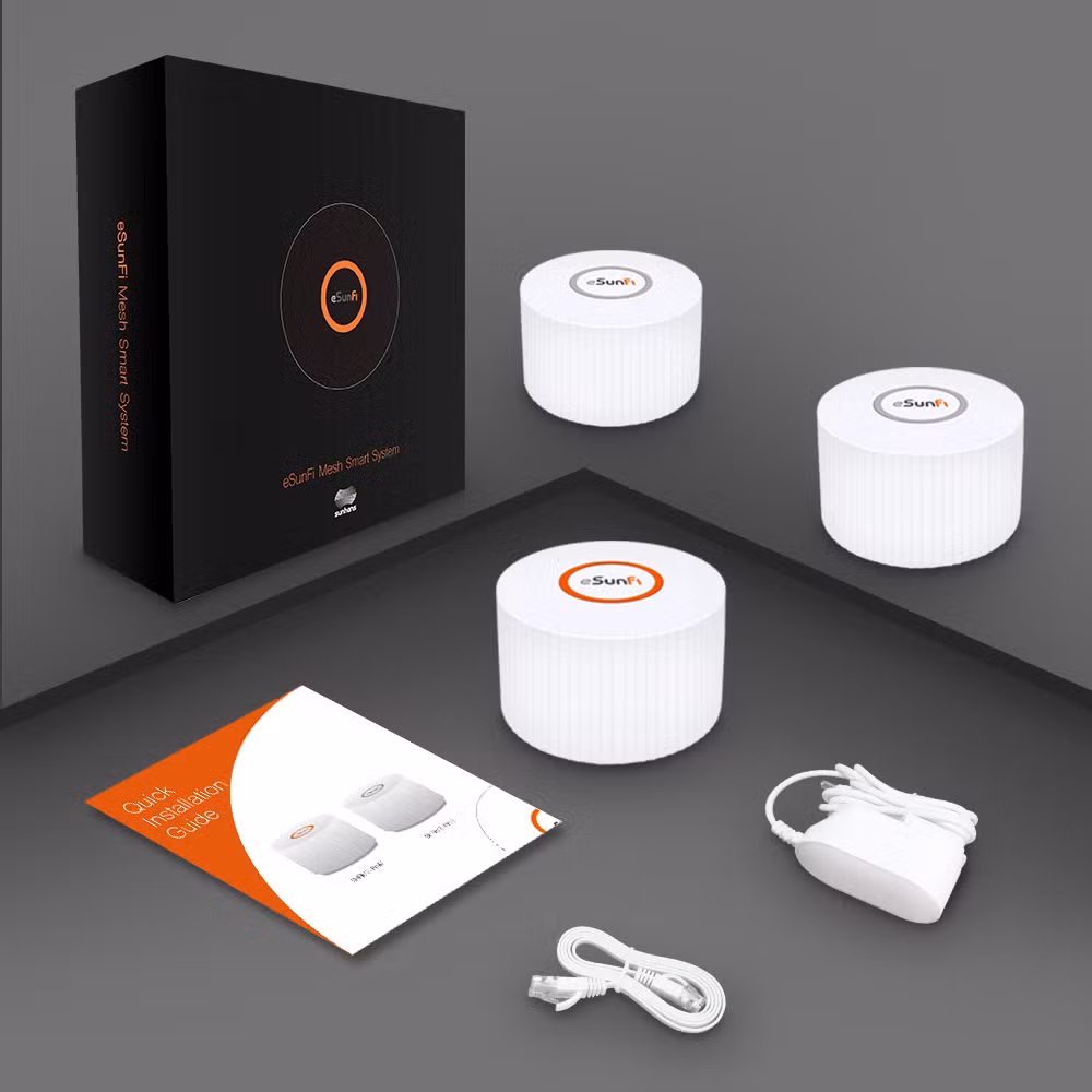 Whole Home Network 3 Packs AC1200 Mesh System Dual Band 2.4G &amp; 5.8g Hotspot Gigabit Gateway WiFi Router for 4300sq. FT Coverage Wireless Bridge Node