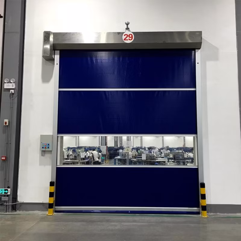 Roll up Shutter Industrial Pull Cord Rapid Action PVC High Speed Door