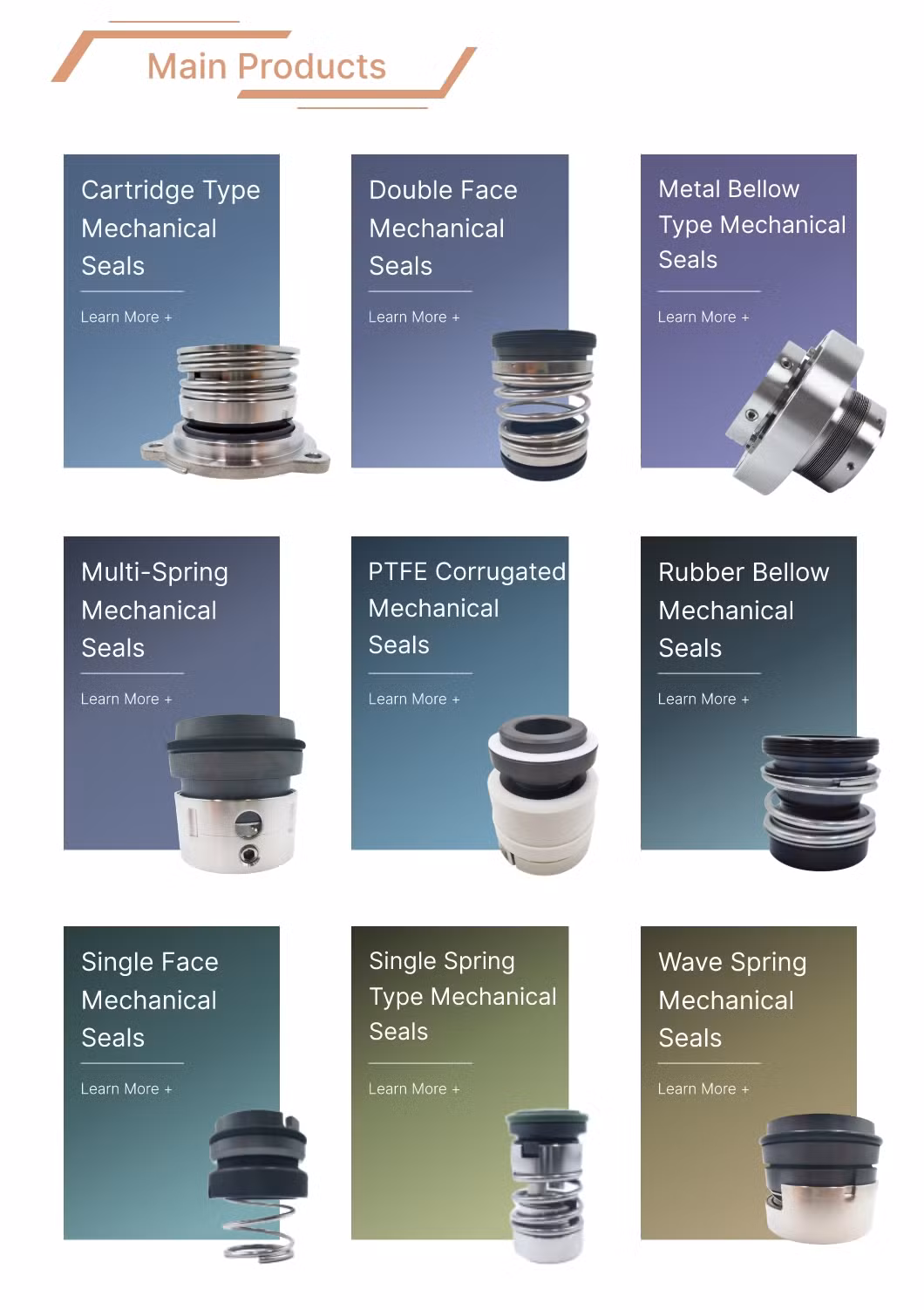 China Manufacturer Factory Outlet OEM/ODM Crd Cdl Pump Seal Vertical Intrusive Multistage Pumps Single Spring Type Grundfo Mechanical Seal