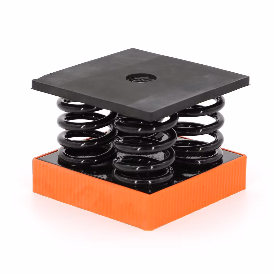 Spring Vibration Isolator Rubber Shock Abosorer for Floor/ Soundproofing Floor Rubber Block/ Spring Rubber Anti-Vibration Bumper Pad