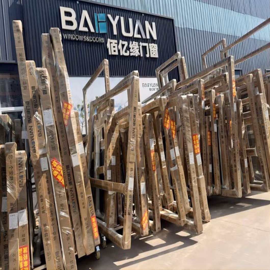 Byy-0925 Door Aluminum Full-View Transparent Frosted Black Mirror Glass Automatic Sectional Overhead Garage Doors