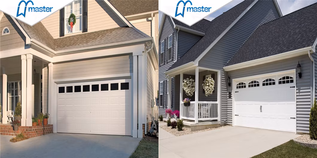 Double Commercial Metal Garage Door with Small Door