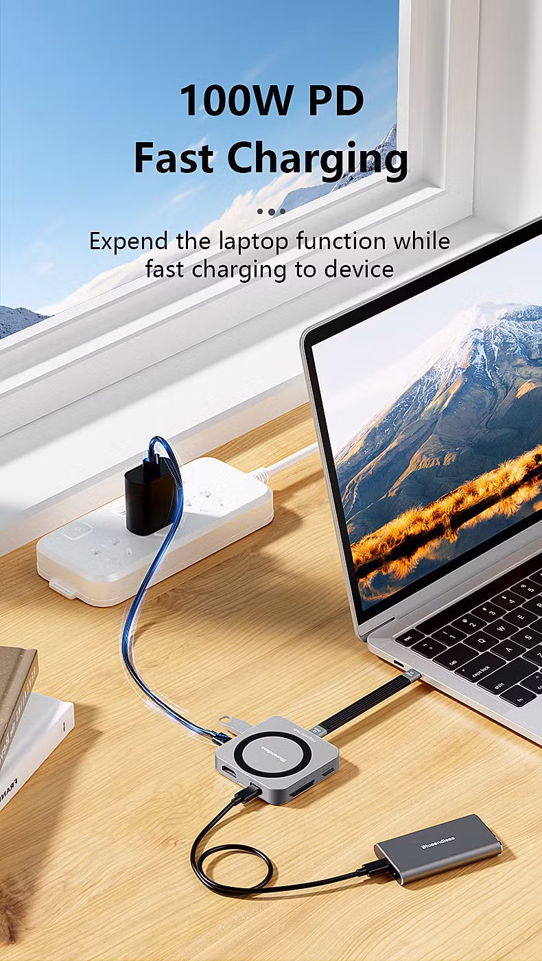 Wholesale OEM Magnetic 2230 Nvme M.2 SSD Enclosure, 10gbps USB C 3.2 to Nvme M.2 Adapter, Aluminum External SSD Case, Support M-Key B+M Key Uasp, OEM HDMI Dock