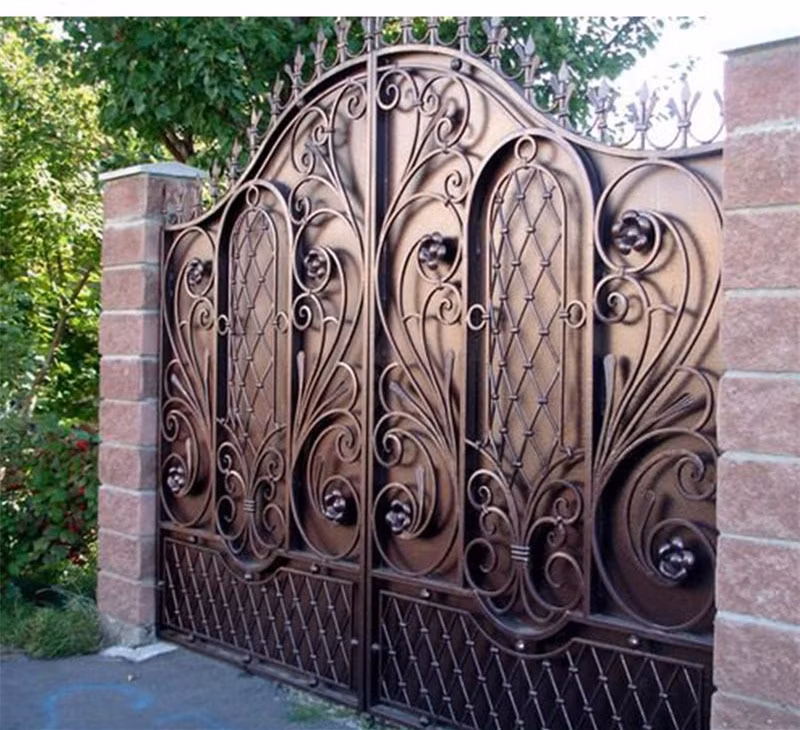 Industrial Residential Commercial High Quality Wrought Iron Main Gate Design