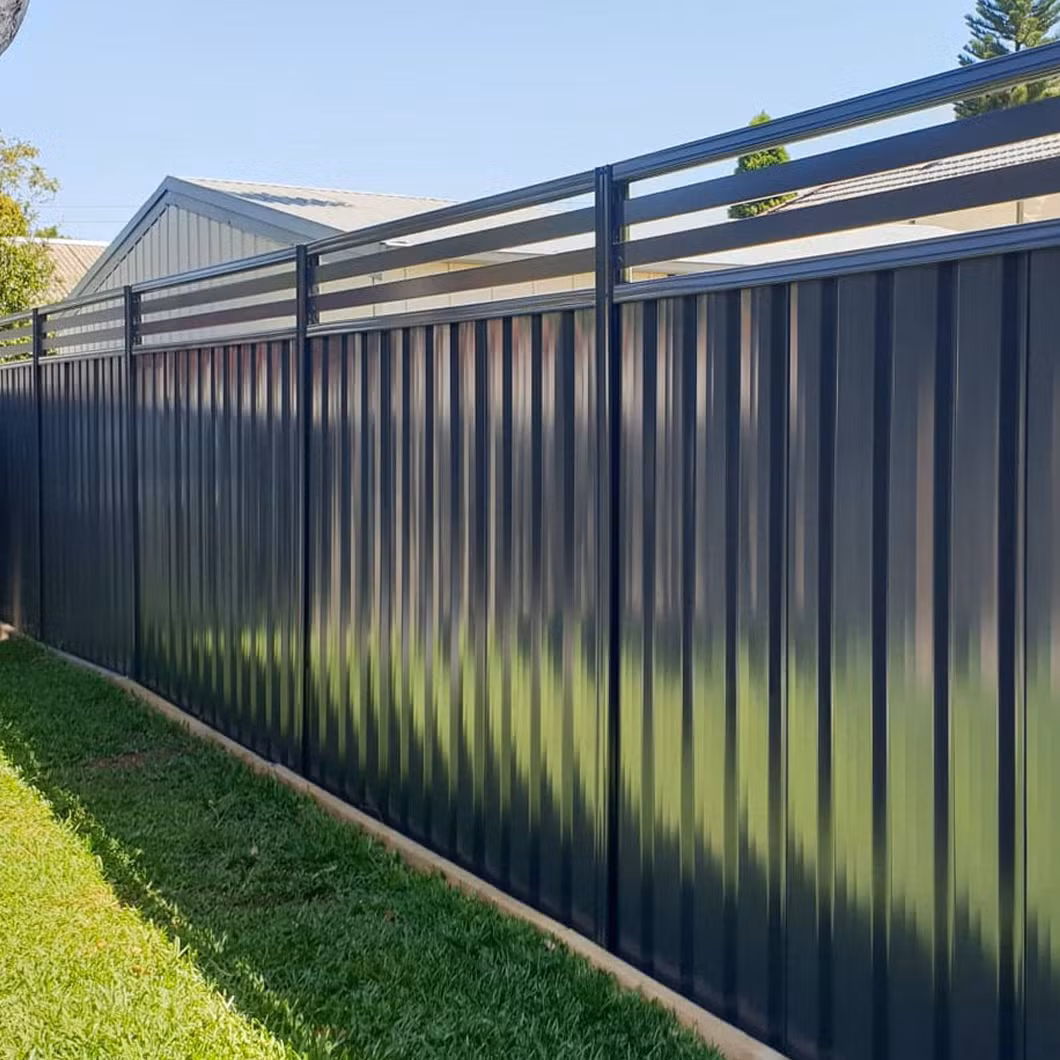 Aluminum Coated Metal Garage Sliding Door Automatic Car Gate Design for Home Garde Slat Fence Replacement Metal Gate Safety Walking Gate