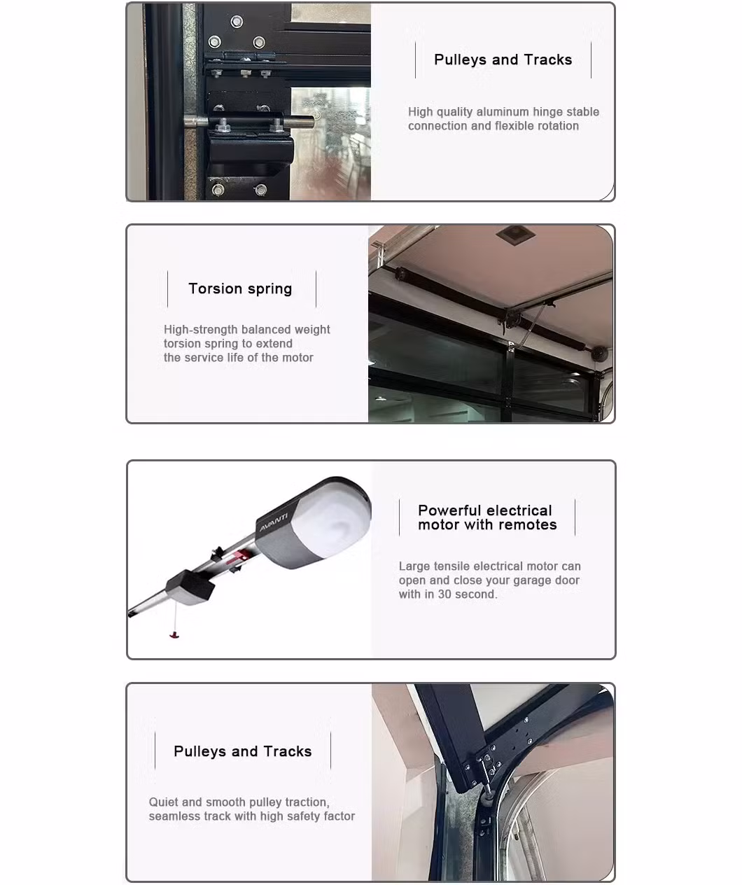 Industrial Sectional Overhead Garage Doors 42mm Panel Industrial Lifting Warehouse Door