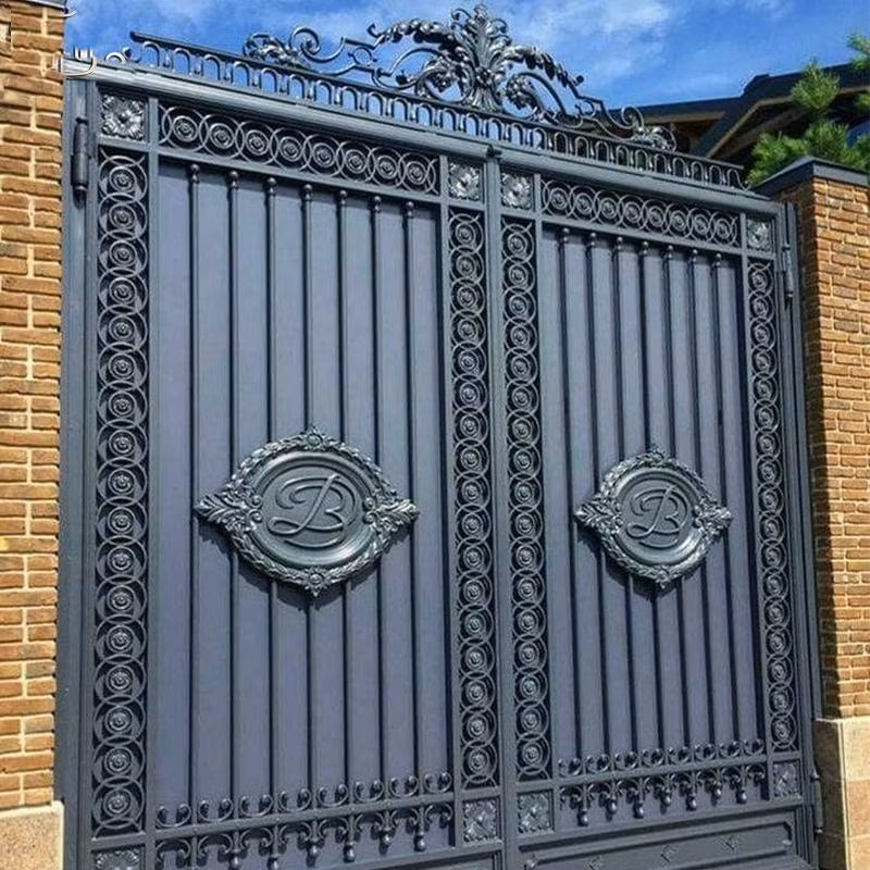 Industrial Residential Commercial High Quality Wrought Iron Main Gate Design