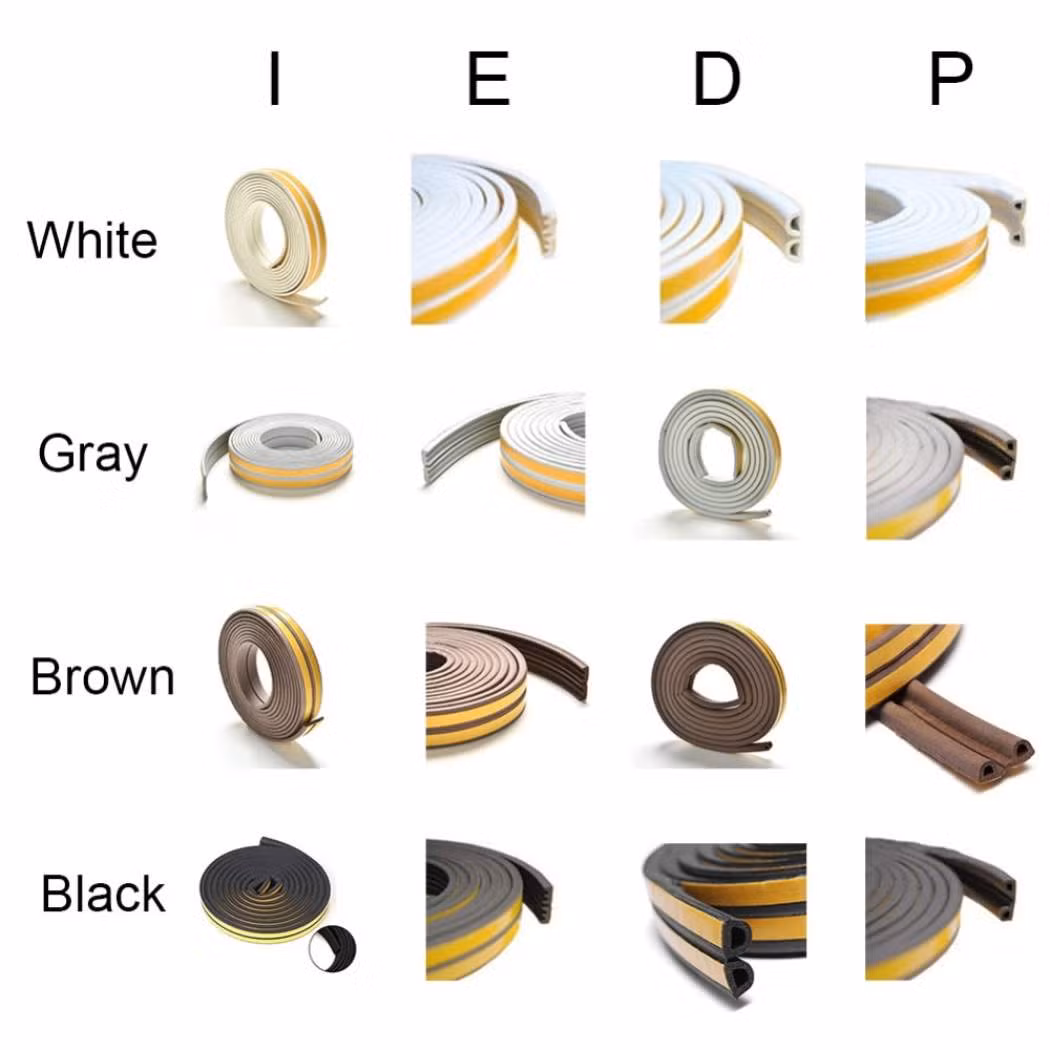 D/P/E/I Shaped Door and Window Sealant Rubber Strips