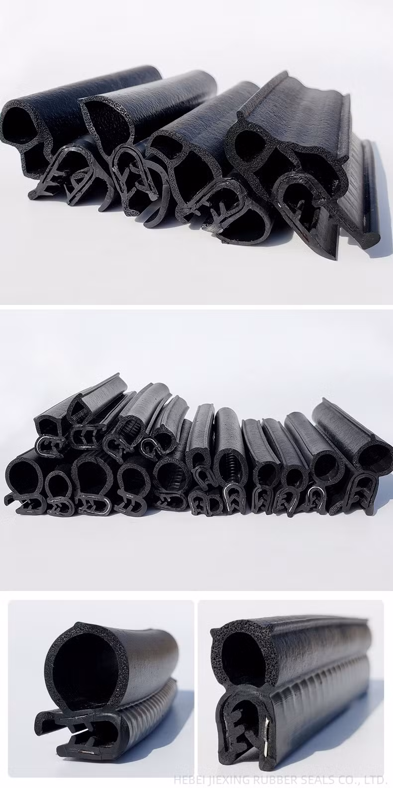 Customized Three-Composite Extrusion U-Shaped Edge Banding Strips for Car Doors Rubber Sealing Strips for Cabinet Doors Sealing Gaskets Shock-Absorbing EPDM Sea