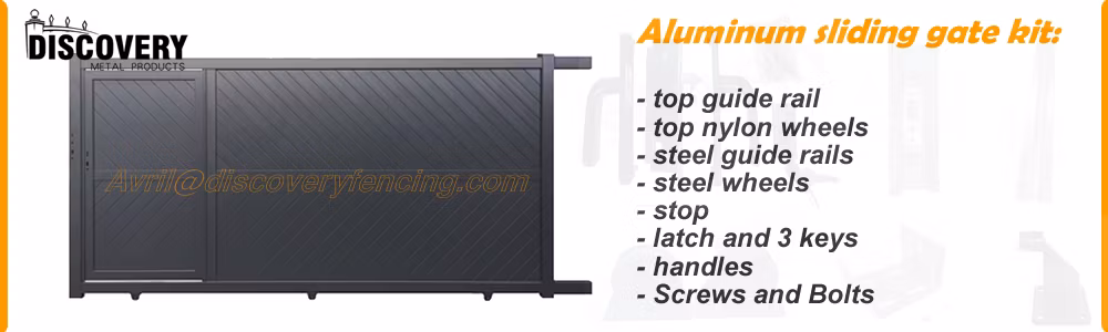 Automatic Retractable Metal Main Driveway Entrance Double Swing Opening Customized Garden Aluminum Sliding Compound Wall Gates for Villa Entrance Designs