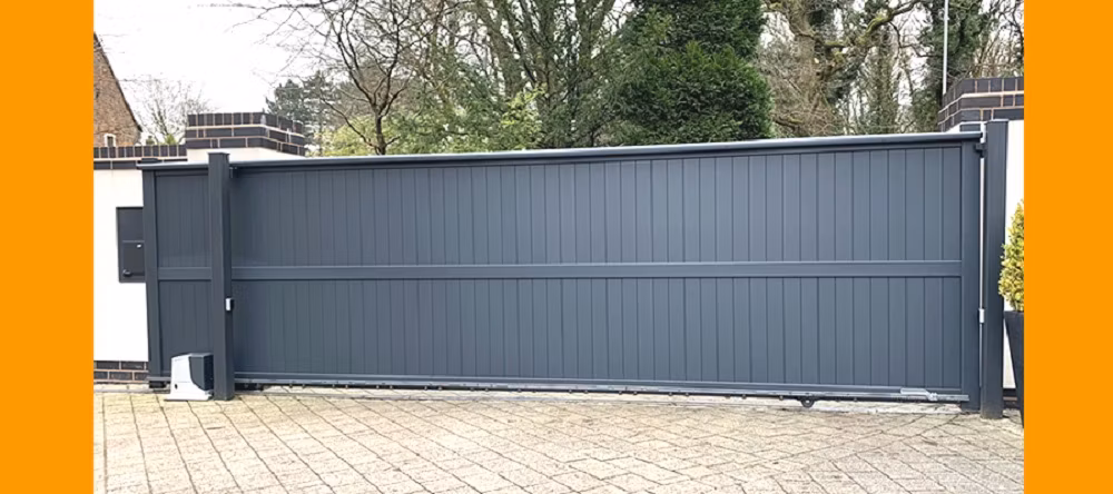 Automatic Retractable Metal Main Driveway Entrance Double Swing Opening Customized Garden Aluminum Sliding Compound Wall Gates for Villa Entrance Designs