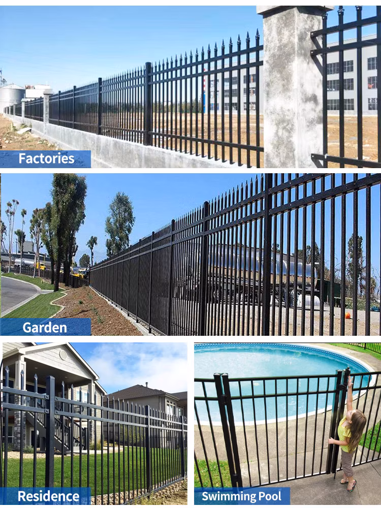 Security Steel Metal Wall Panel Picket Fence for House/Home/Barkyard/Pool/Factory/Land/Property/Garden/Road/School