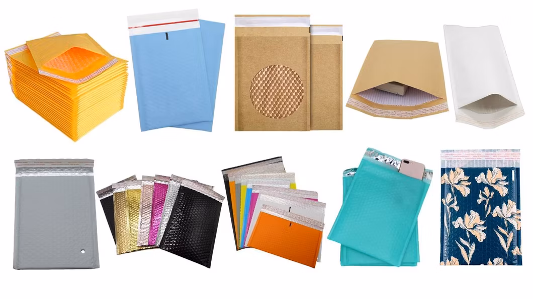 Self Seal Black Poly Bubble Mailers Clothing Mailing Bags Cushion Courier Envelope