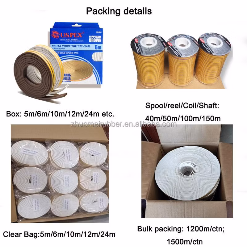 Soundproofing Rubber Seal for Doors &amp; Windows Self Adhesive