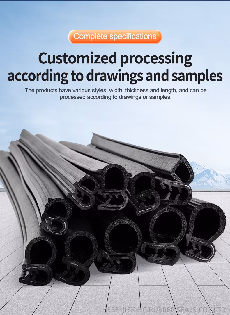 Customized Three-Composite Extrusion U-Shaped Edge Banding Strips for Car Doors Rubber Sealing Strips for Cabinet Doors Sealing Gaskets Shock-Absorbing EPDM Sea