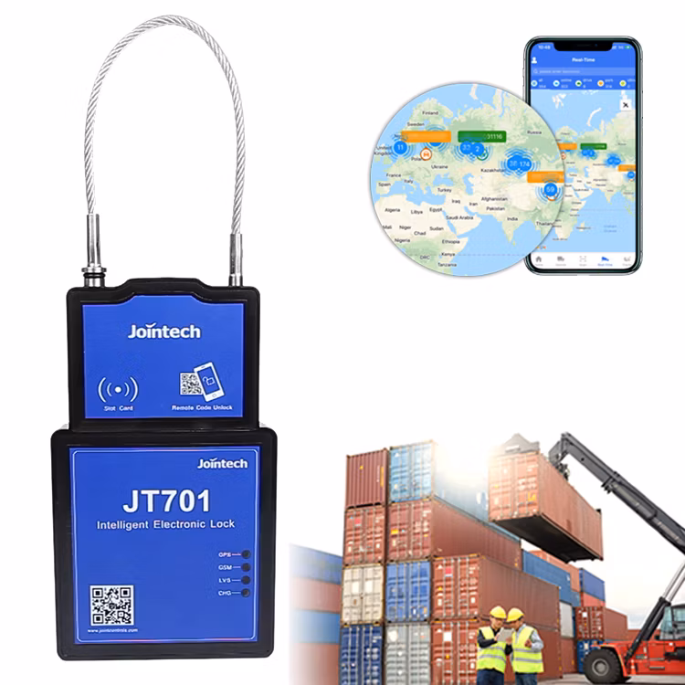 Jointech Jt701 Intelligent GPS Padock Container Logistic Security Eseal Container GPS Lock