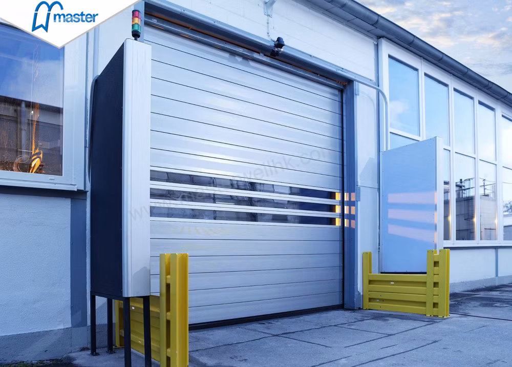 Industrial Warehouse Automatic Fast Thermal Insulated Aluminum Alloy High Speed Spiral Shutter Door/ Fast Roller Shutter Door with PU Foaming