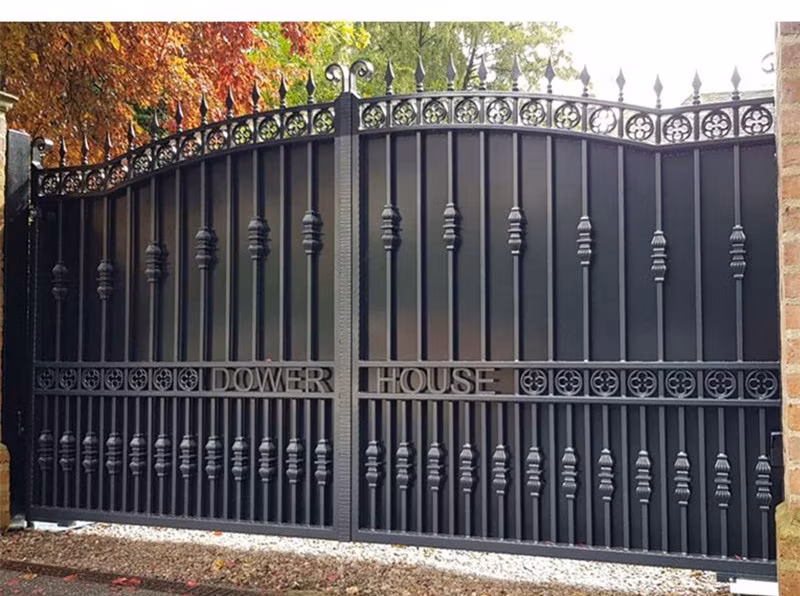 Industrial Residential Commercial High Quality Wrought Iron Main Gate Design