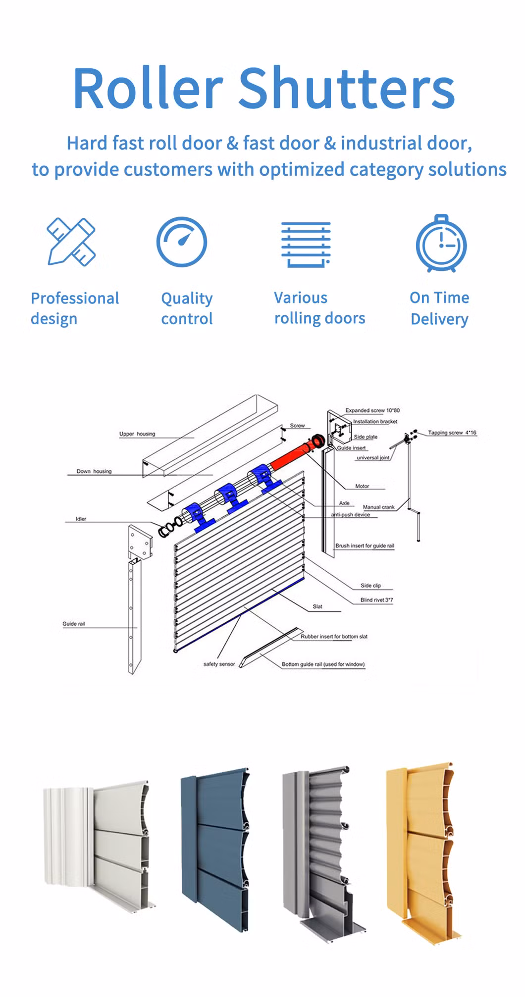 Australian Style Roller Shutter Door for Garage or Industrial System