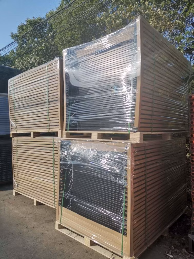 Newly Design Decorative Outdoor Black Powder Coated Aluminum Louver Fence Panel Aluminum Louver Fencing