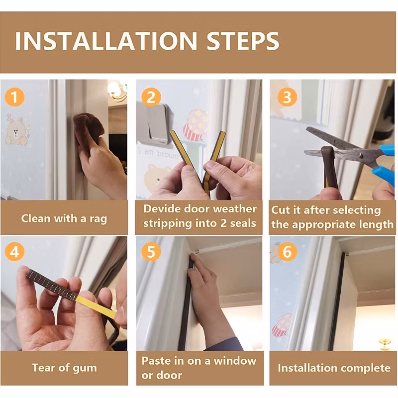 D/P/E/I Shaped Door and Window Sealant Rubber Strips