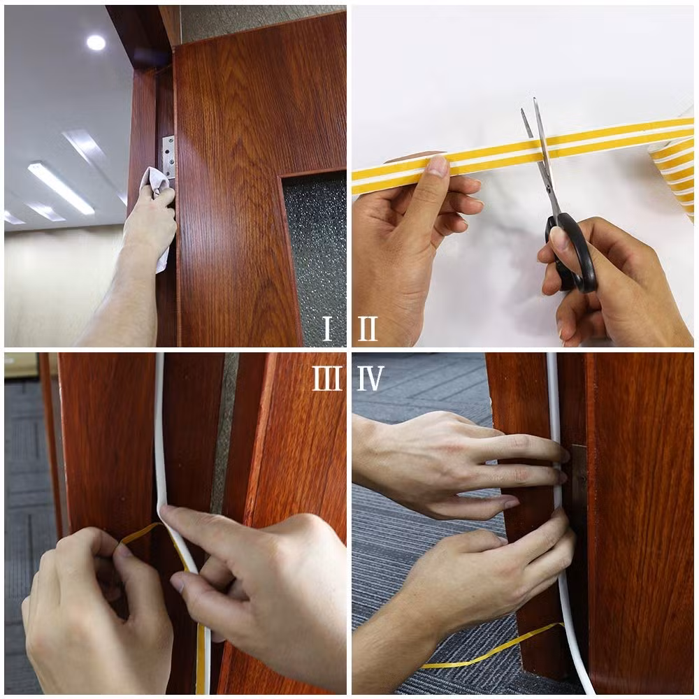 Soundproofing Collision Self Adhesive Weatherstrip Door and Window EPDM Foam Rubber Seal