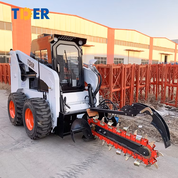 2024 Tder Chinese Skid Steer Loader Mini 700kg Skid Steer Loader with Various Attachments for Sale