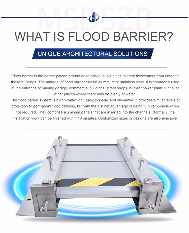 Customizable Aluminum Water Barrier for Doors and Entryways