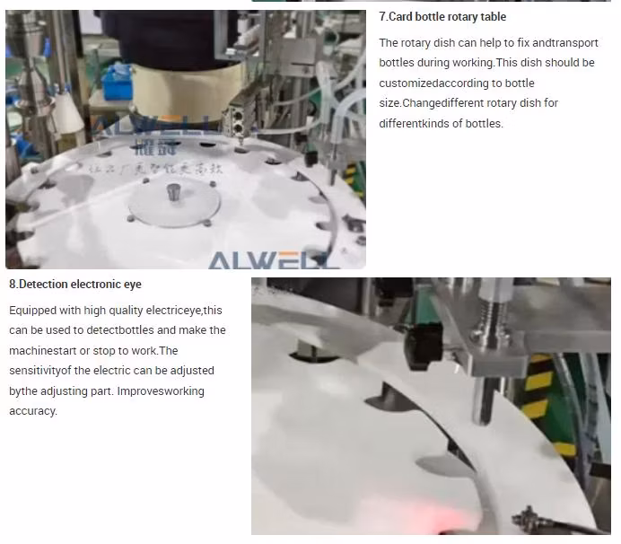 Automatic Rotary 10ml 60ml Eliquid Eye Drop Fill Production Line Essential Oil Bottle Filling Machine Test Tube Vial Bottle Filling Capping and Labeling Machine