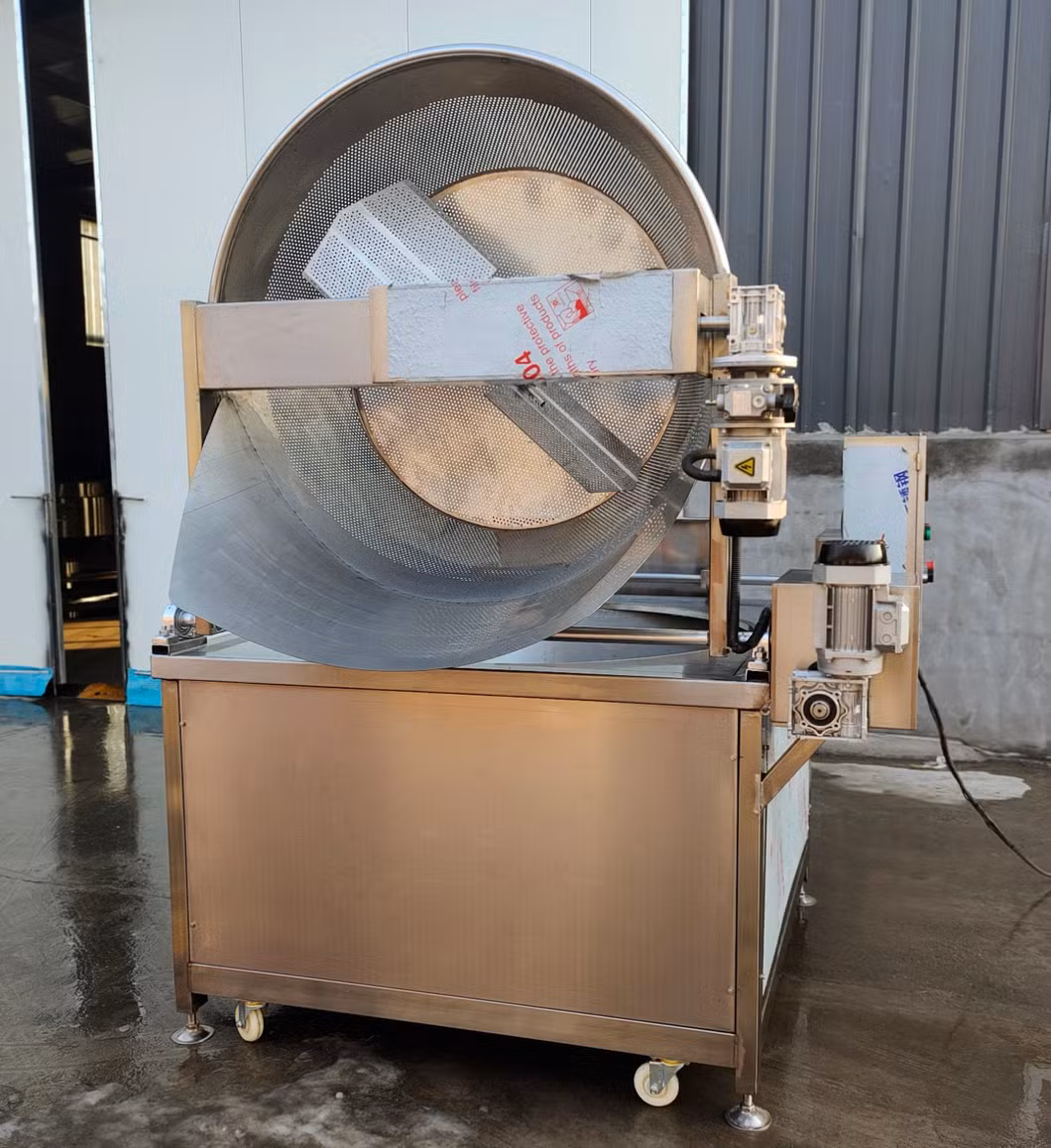 High Quality Fast Temperature Rising Automatic Stir Chicken Wings Kettle Chips Soybean Frying Machine