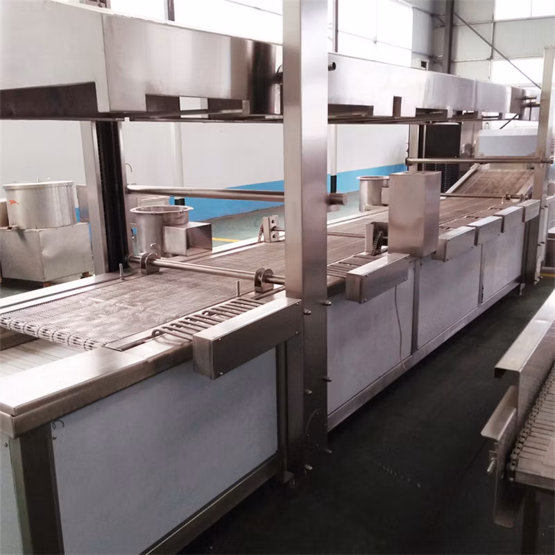 Industrial Gas Heating Chicken French Fries Deep Continuous Frying Machine Potato Banana Chips Electric Type Fryer Machine Price on Sale Food Snack Machinery
