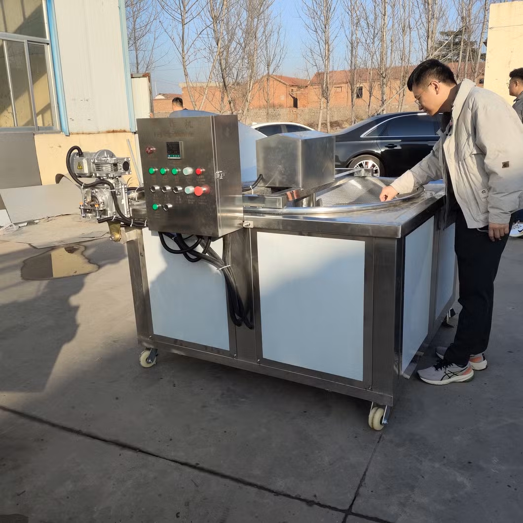 Multi Functional Okra Sweet Potato Dried Banana Slices Semi Automatic Frying Equipment