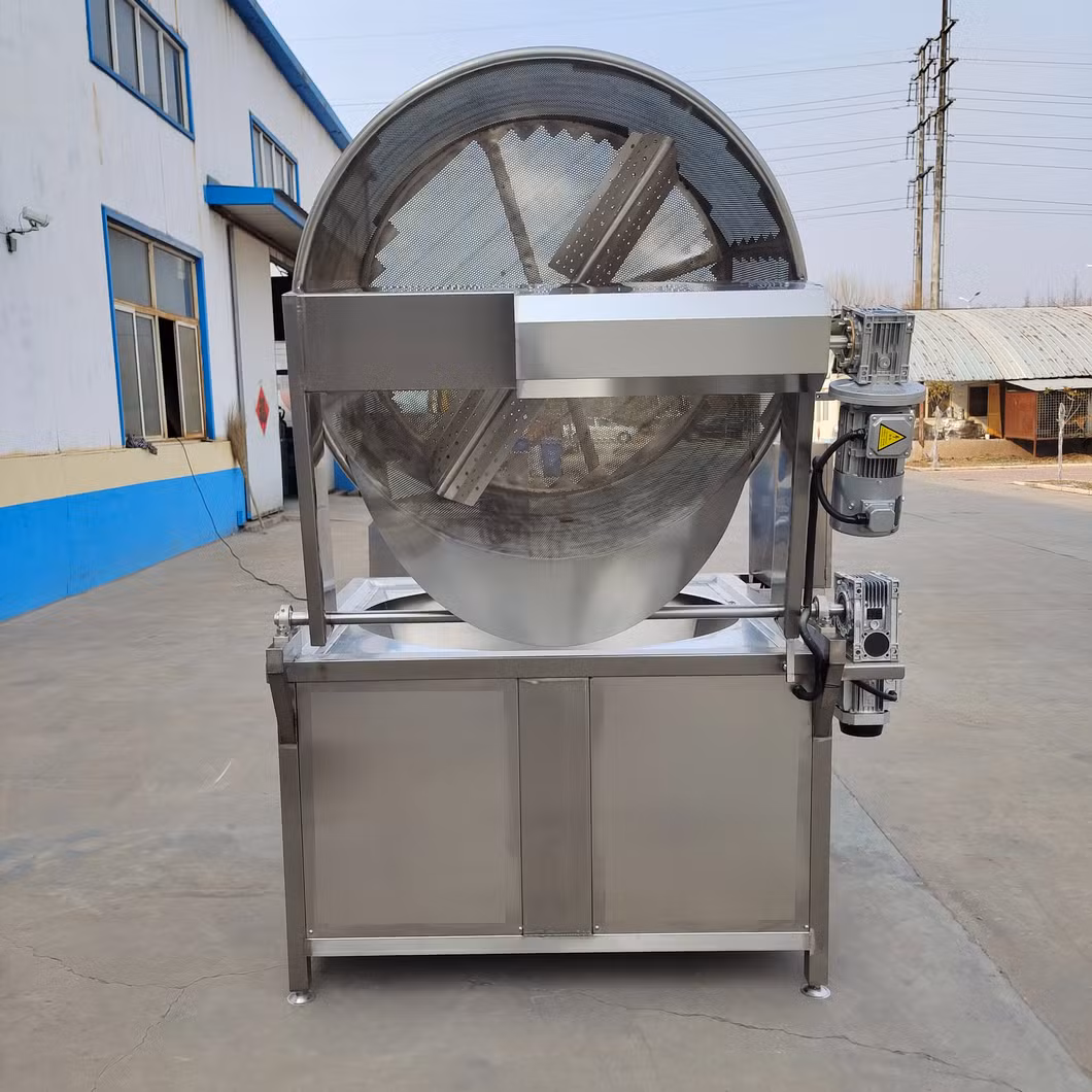 Multi Functional Okra Sweet Potato Dried Banana Slices Semi Automatic Frying Equipment