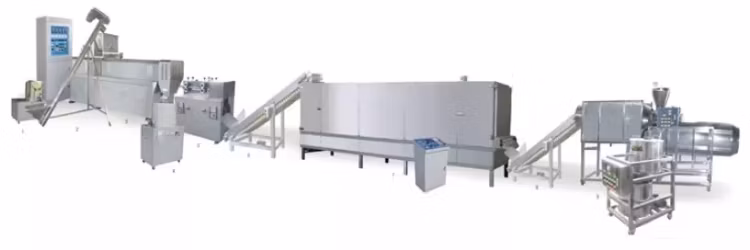 Automatic Extruded Wheat Flour Fried Snack Food Chips Production Line