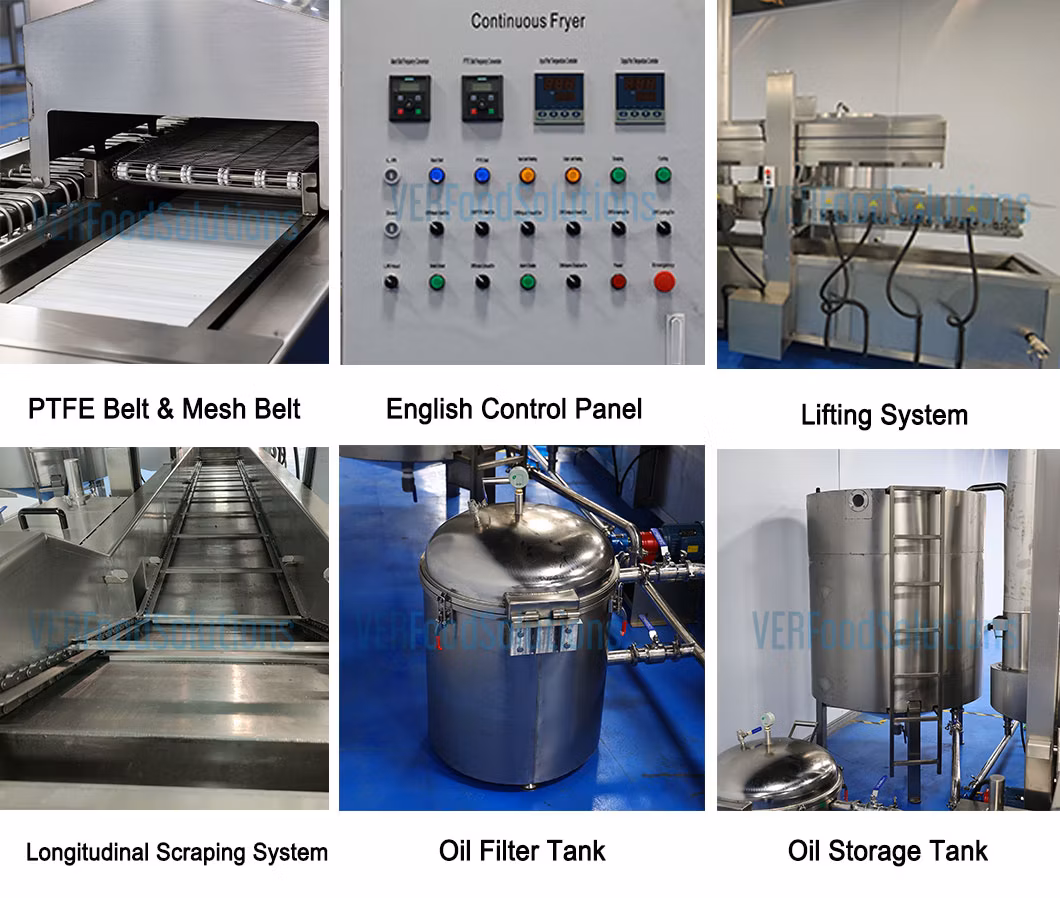 China Factory Heavy-Duty Chicken Nuggets/Tenders/Wings Continuous Fryer Machine for Food Process