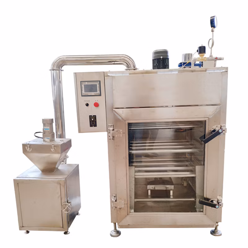 Multi Functional Okra Sweet Potato Dried Banana Slices Semi Automatic Frying Equipment