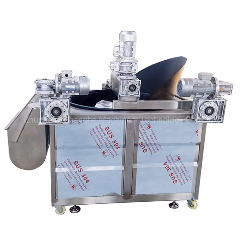 Multi Functional Okra Sweet Potato Dried Banana Slices Semi Automatic Frying Equipment